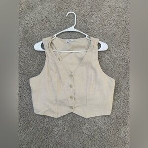Hollister Linen Vest Size L